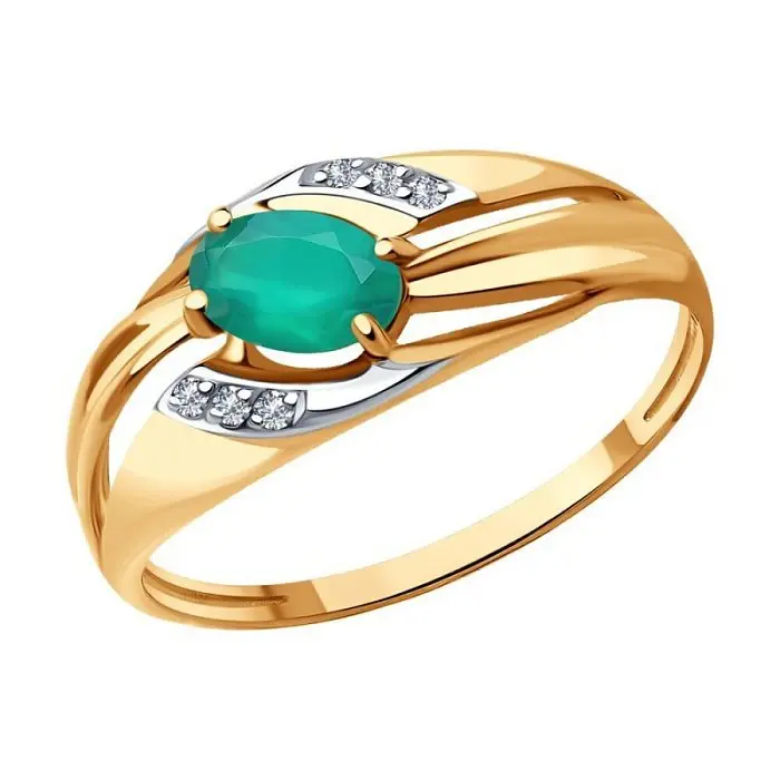 Кольцо декоративное из красного золота