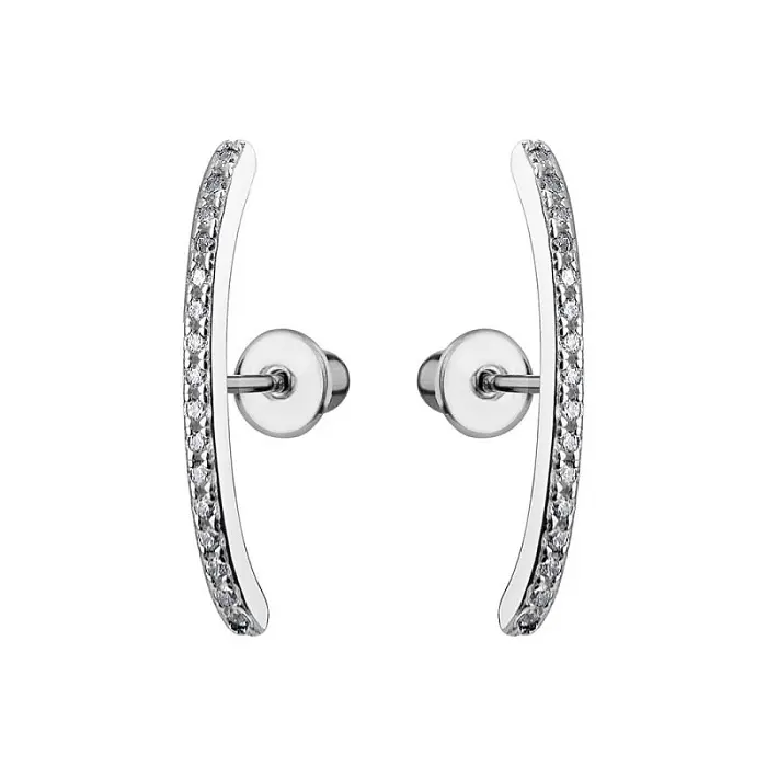 Серьги пуссеты из серебра