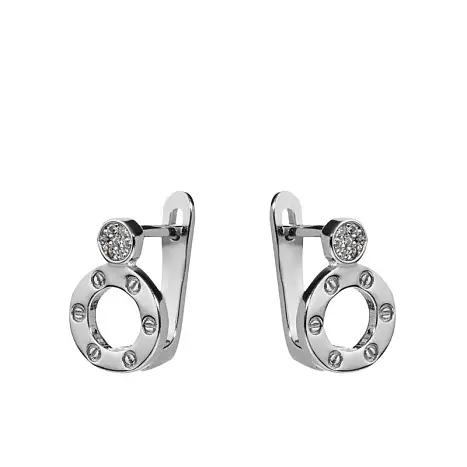Серьги с английским замком из серебра