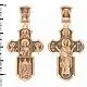 Подвеска крест из красного золота