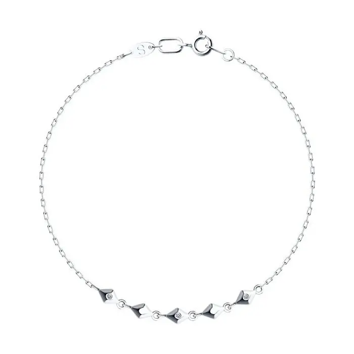 Браслет декоративный из белого золота