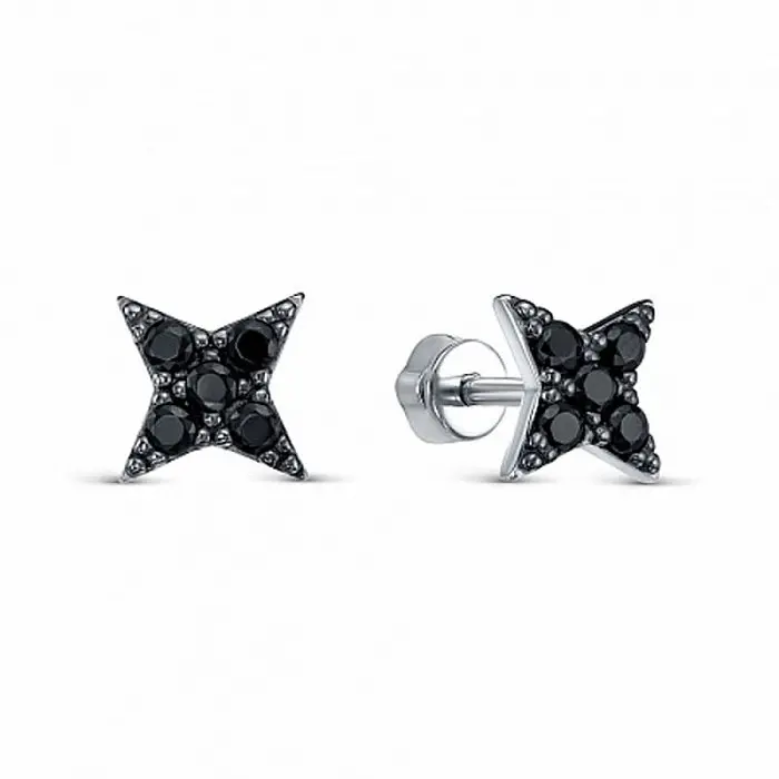 Серьги пуссеты из серебра