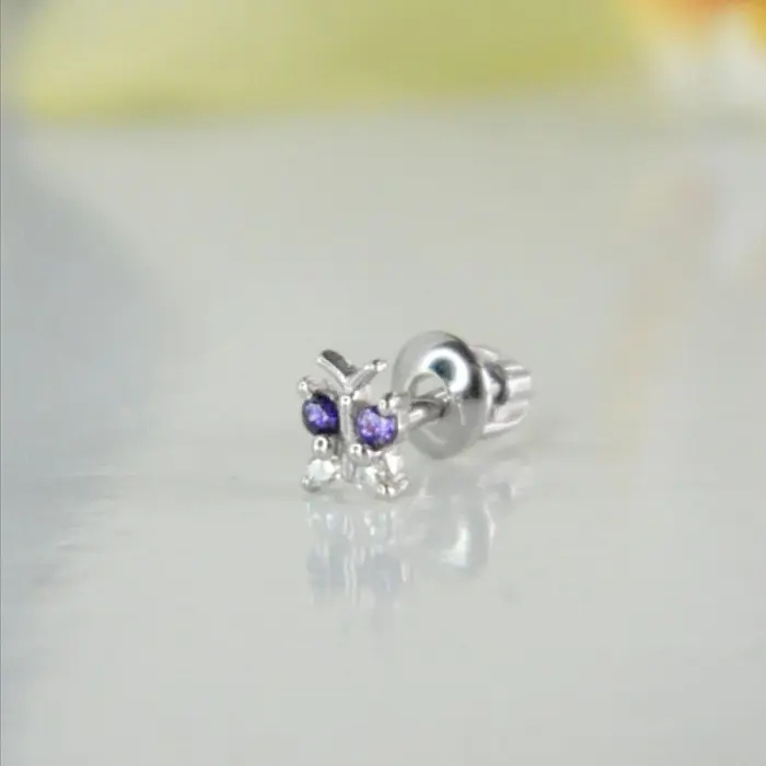 Серьги одиночные из серебра