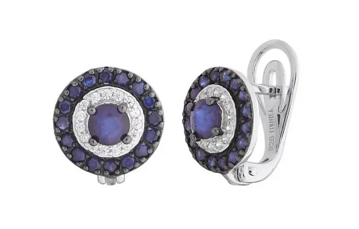 Серьги с английским замком из серебра