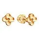 Серьги пуссеты из красного золота