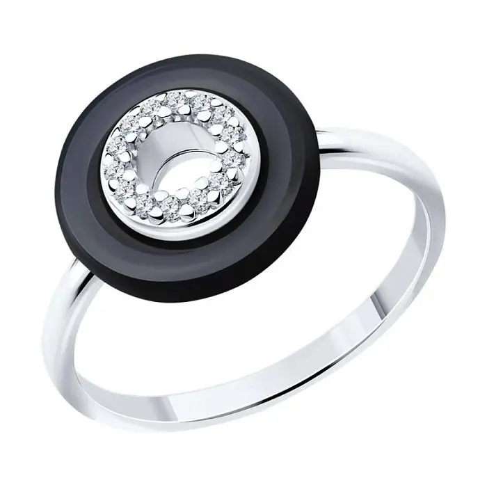 Кольцо декоративное из серебра