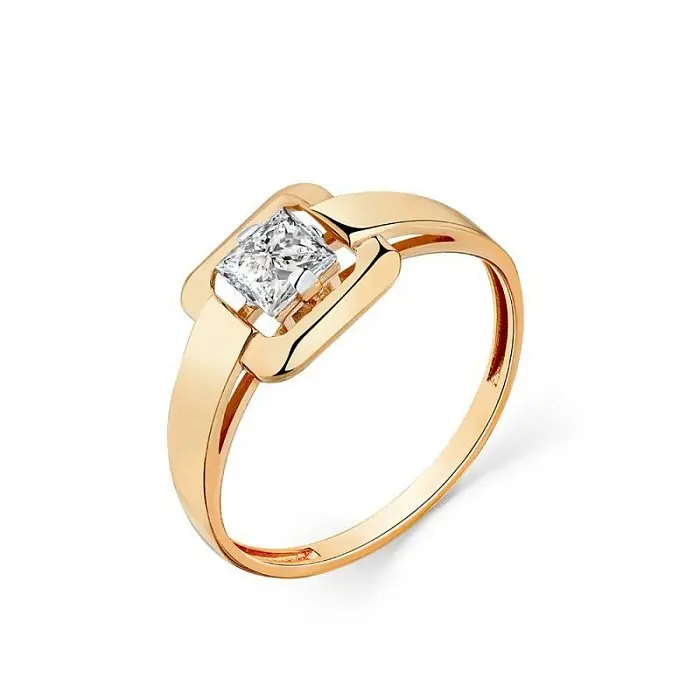 Кольцо декоративное из красного золота