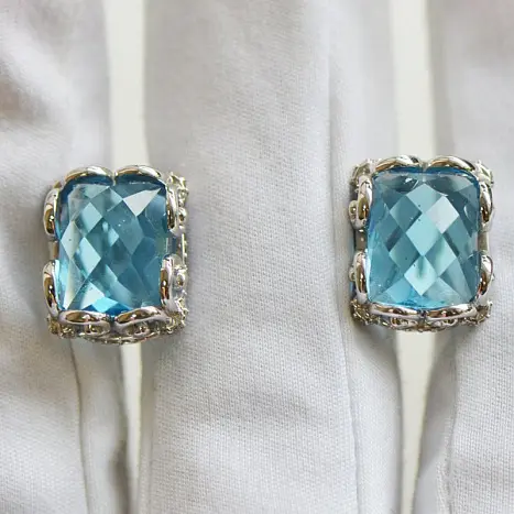 Серьги с английским замком из белого золота