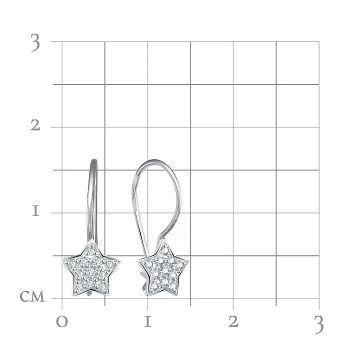 Серьги детские из серебра вид 1