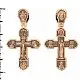 Подвеска крест из красного золота
