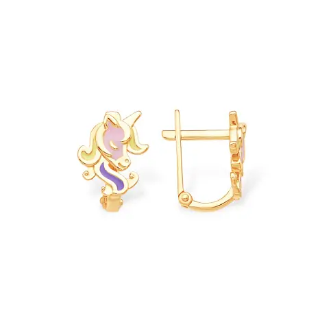 Серьги детские из красного золота