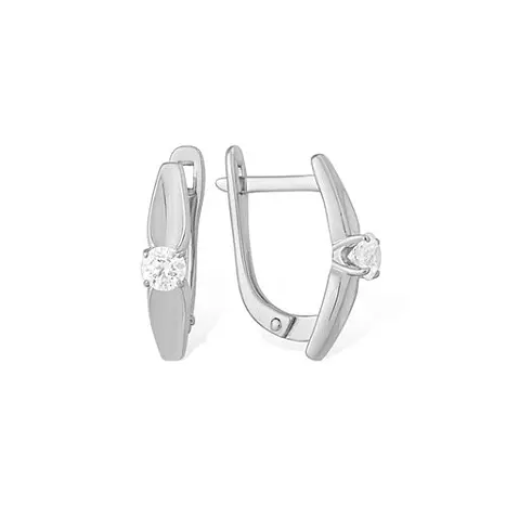 Серьги с английским замком из серебра