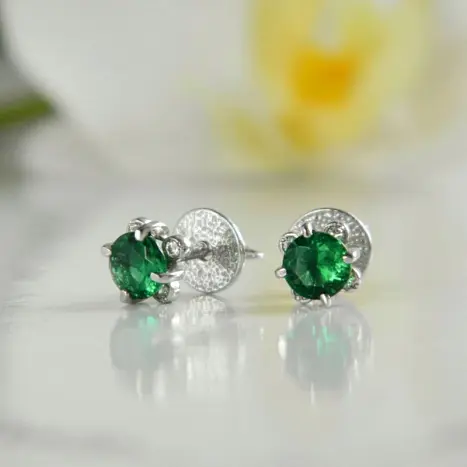 Серьги пуссеты из серебра