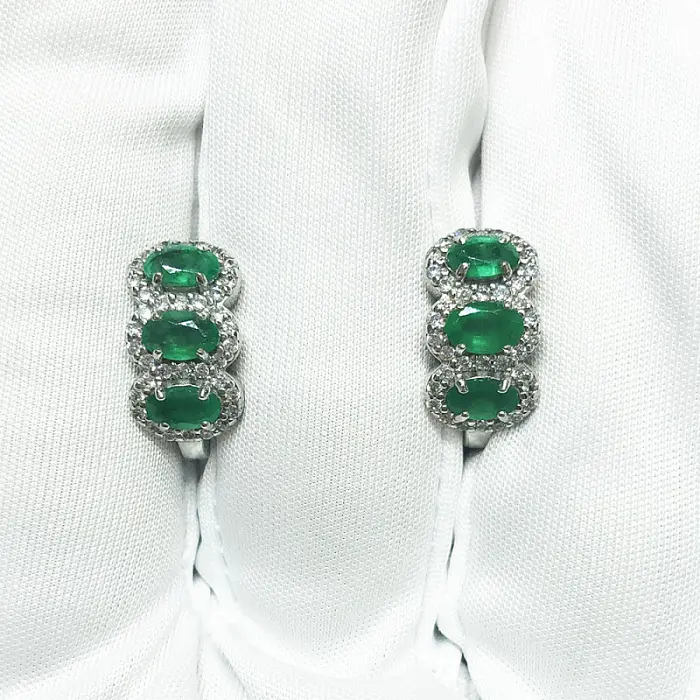 Серьги с английским замком из серебра