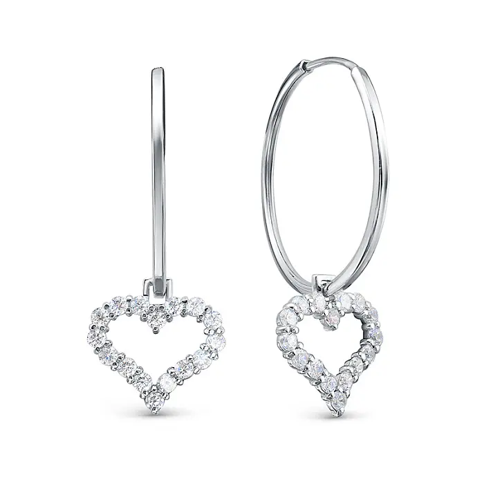 Серьги конго из серебра