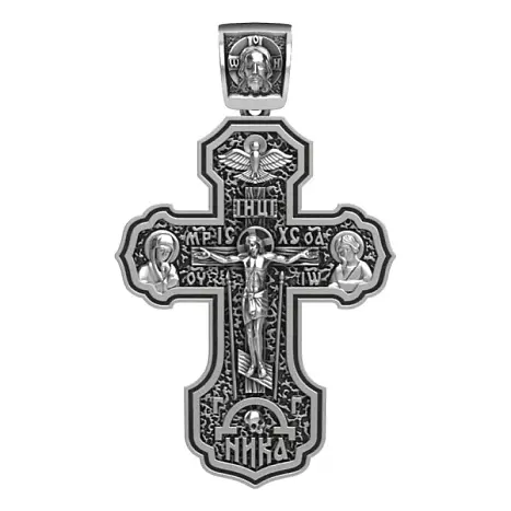 Подвеска крест из серебра