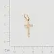 Подвеска декоративный крест из красного золота