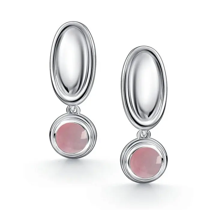 Серьги подвесные из серебра вид 1