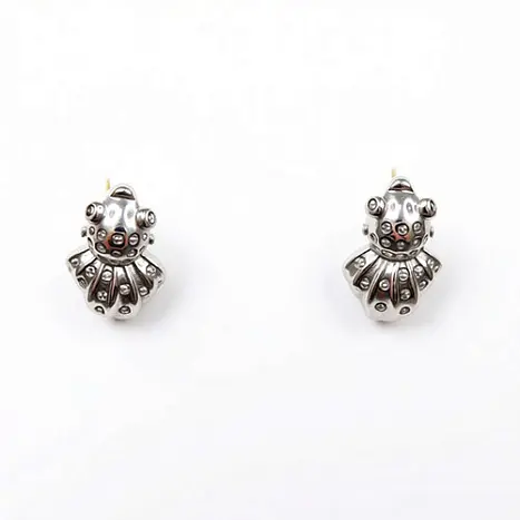 Серьги пуссеты из серебра