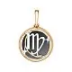 Подвеска знак зодиака из комбинированного золота