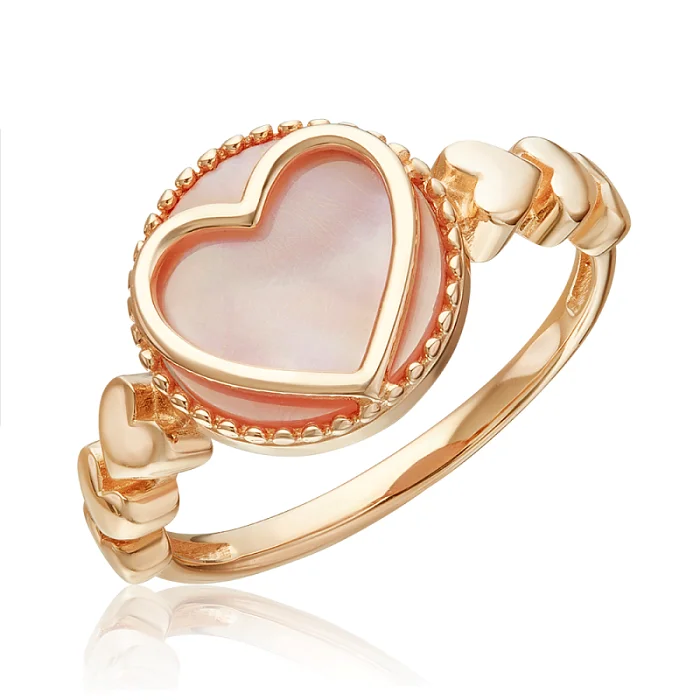 Кольцо декоративное из красного золота