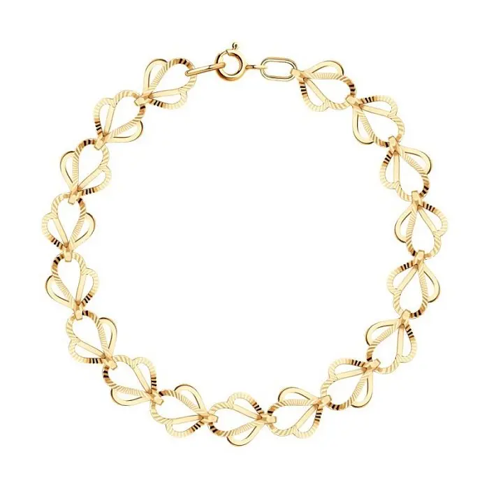 Браслет декоративный из красного золота