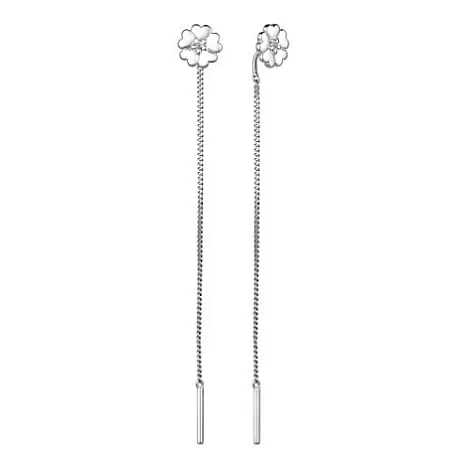 Серьги цепочки из серебра