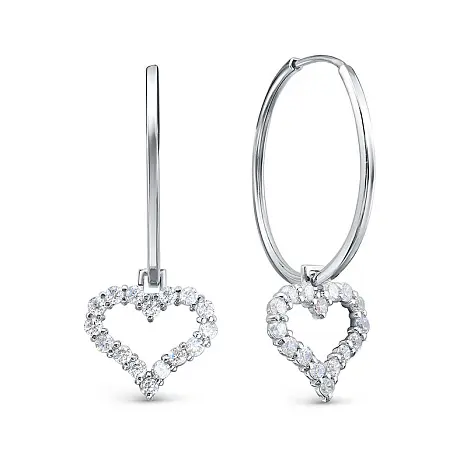 Серьги конго из серебра