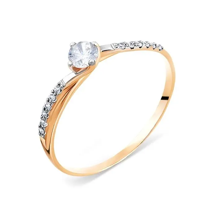 Кольцо декоративное из красного золота