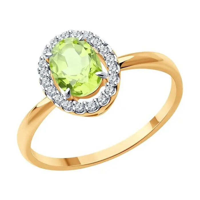 Кольцо декоративное из красного золота