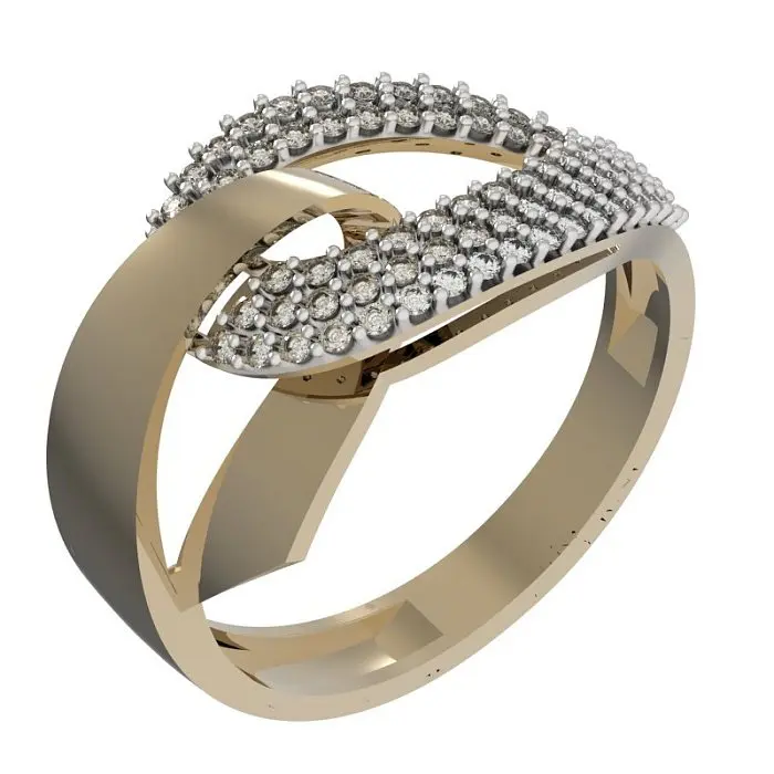 Кольцо декоративное из красного золота