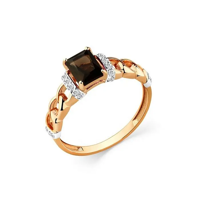 Кольцо декоративное из красного золота