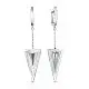 Серьги подвесные из серебра