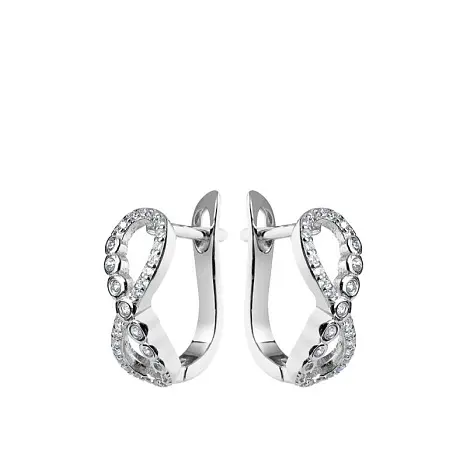 Серьги с английским замком из серебра