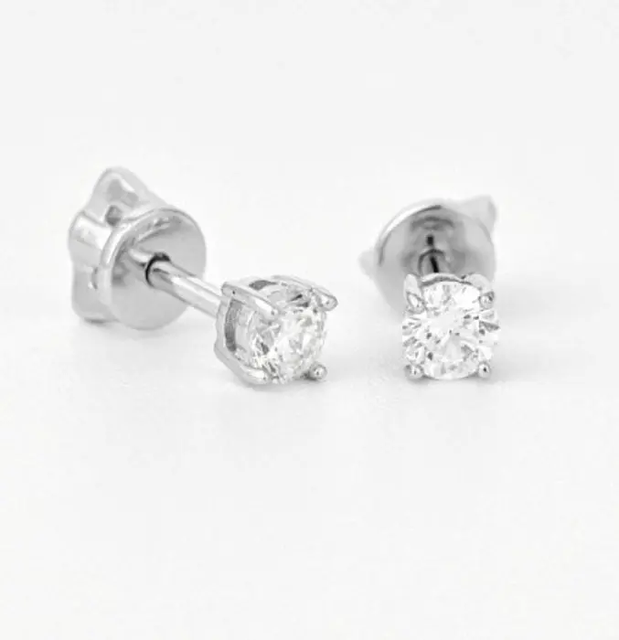 Серьги пуссеты из серебра