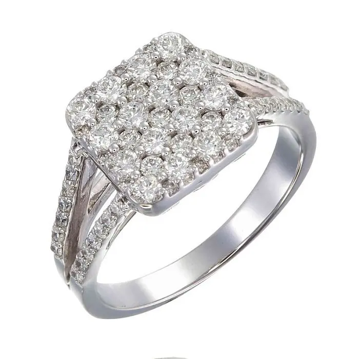 Кольцо декоративное из белого золота