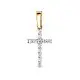 Подвеска декоративный крест из комбинированного золота