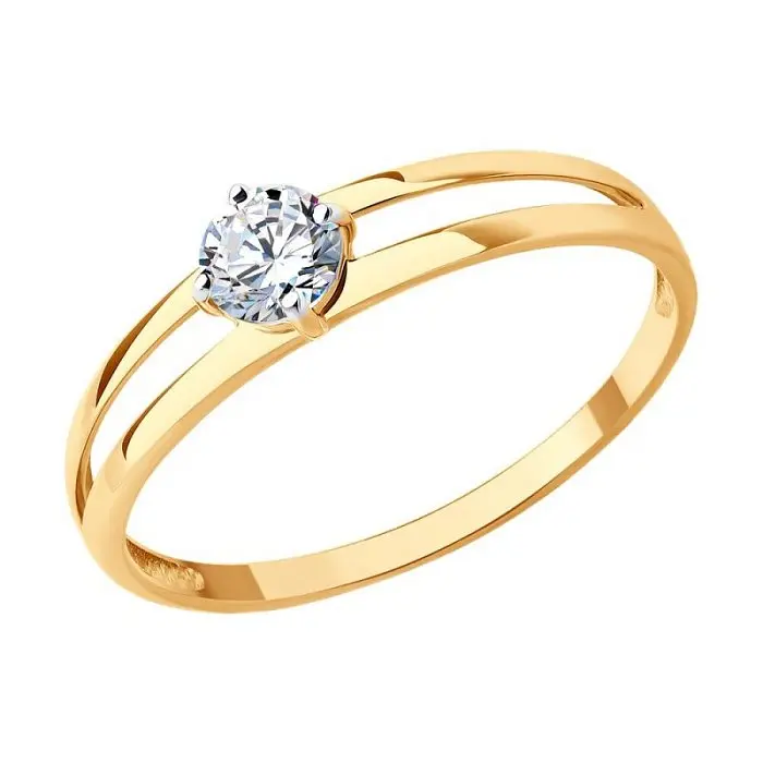 Кольцо декоративное из красного золота