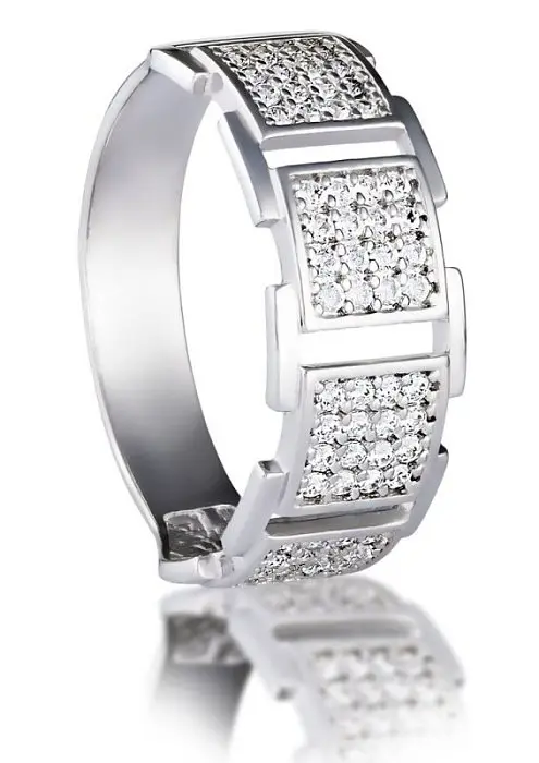 Кольцо декоративное из серебра