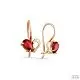 Серьги детские из красного золота