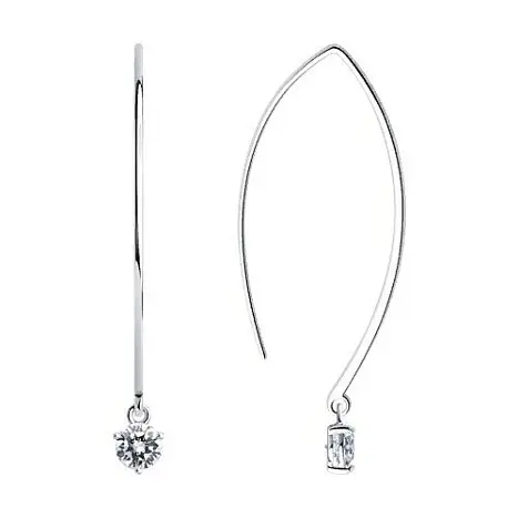 Серьги петельки из серебра