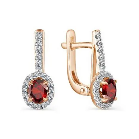 Серьги с английским замком из позолоты