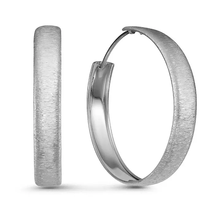 Серьги конго из серебра