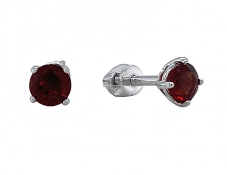 Серьги пуссеты из серебра