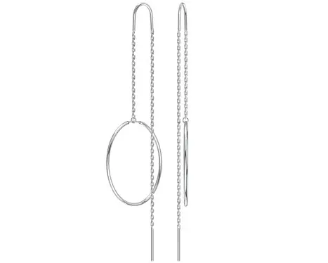 Серьги цепочки из серебра