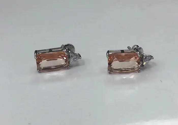 Серьги пуссеты из серебра