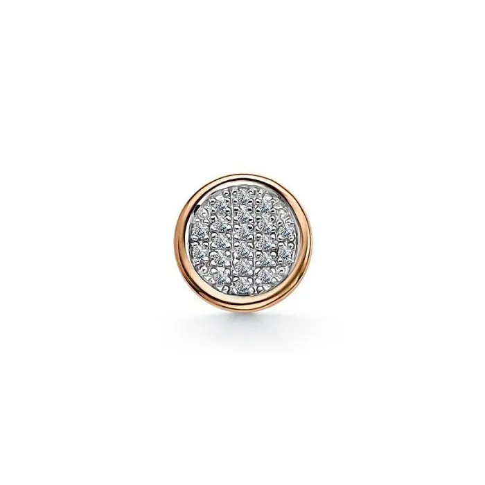 Подвеска бегунок из комбинированного золота