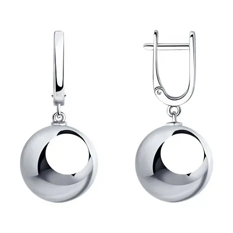 Серьги подвесные из серебра