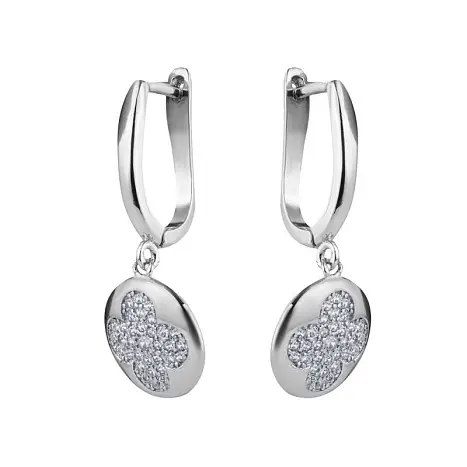 Серьги подвесные из серебра
