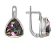 Серьги с английским замком из серебра